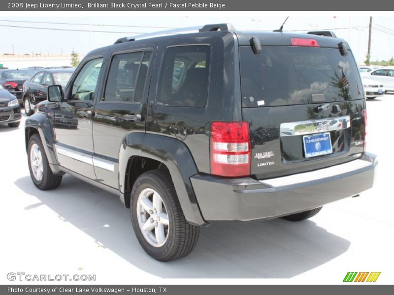 Brilliant Black Crystal Pearl / Pastel Pebble Beige 2008 Jeep Liberty Limited