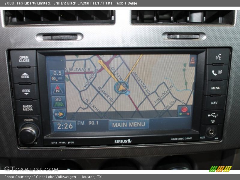 Brilliant Black Crystal Pearl / Pastel Pebble Beige 2008 Jeep Liberty Limited