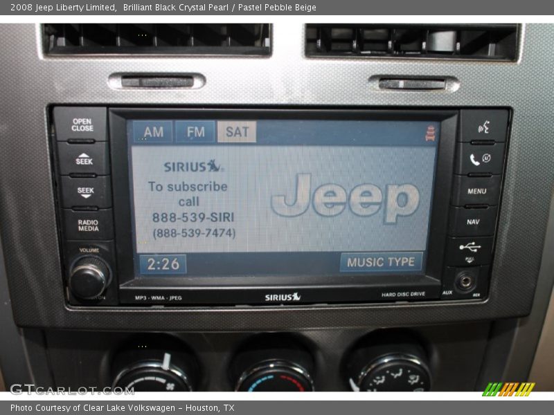 Brilliant Black Crystal Pearl / Pastel Pebble Beige 2008 Jeep Liberty Limited