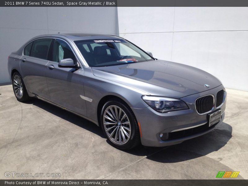 Space Gray Metallic / Black 2011 BMW 7 Series 740Li Sedan