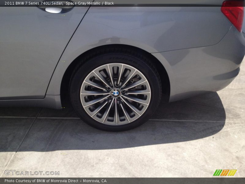 Space Gray Metallic / Black 2011 BMW 7 Series 740Li Sedan