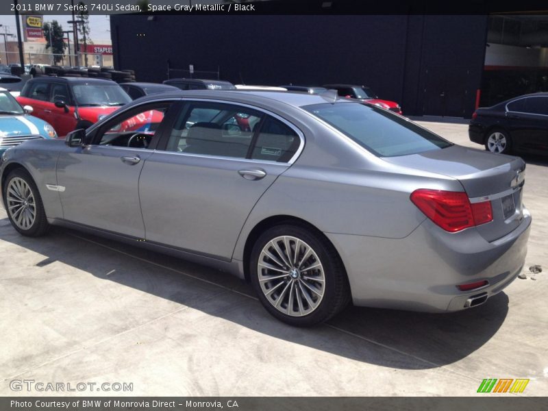 Space Gray Metallic / Black 2011 BMW 7 Series 740Li Sedan