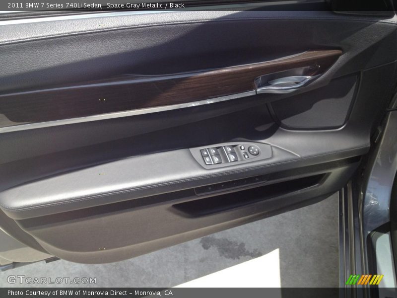 Space Gray Metallic / Black 2011 BMW 7 Series 740Li Sedan