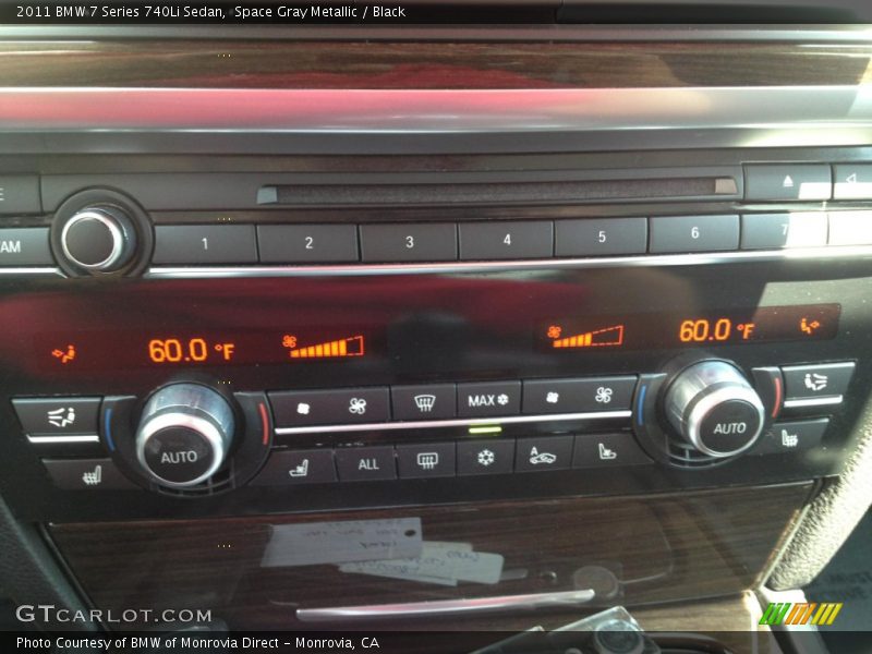 Space Gray Metallic / Black 2011 BMW 7 Series 740Li Sedan