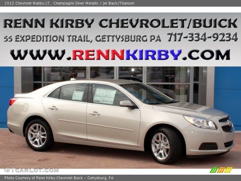 Champagne Silver Metallic / Jet Black/Titanium 2013 Chevrolet Malibu LT