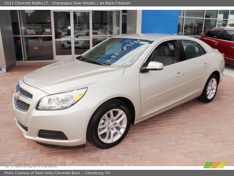 Champagne Silver Metallic / Jet Black/Titanium 2013 Chevrolet Malibu LT