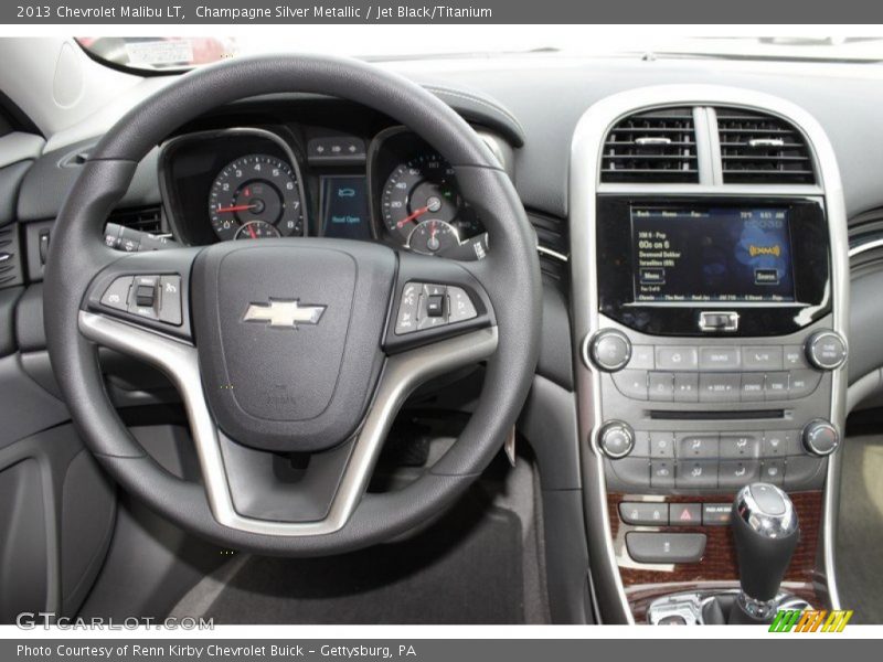 Champagne Silver Metallic / Jet Black/Titanium 2013 Chevrolet Malibu LT