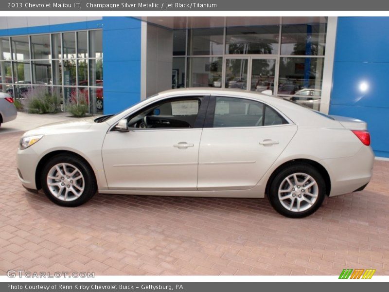 Champagne Silver Metallic / Jet Black/Titanium 2013 Chevrolet Malibu LT