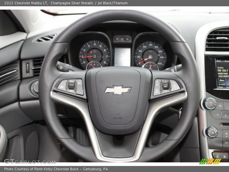 Champagne Silver Metallic / Jet Black/Titanium 2013 Chevrolet Malibu LT