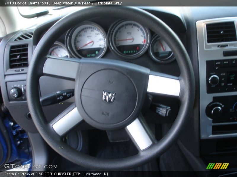 Deep Water Blue Pearl / Dark Slate Gray 2010 Dodge Charger SXT
