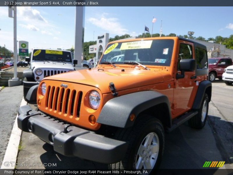 Crush Orange / Black 2012 Jeep Wrangler Sport S 4x4