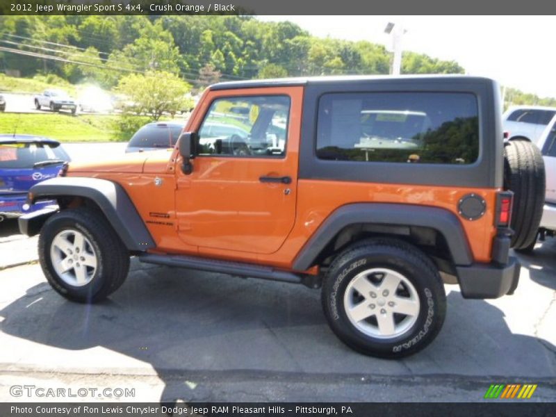 Crush Orange / Black 2012 Jeep Wrangler Sport S 4x4