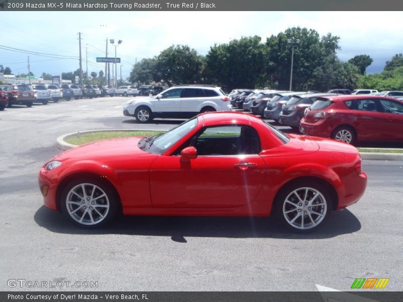 True Red / Black 2009 Mazda MX-5 Miata Hardtop Touring Roadster