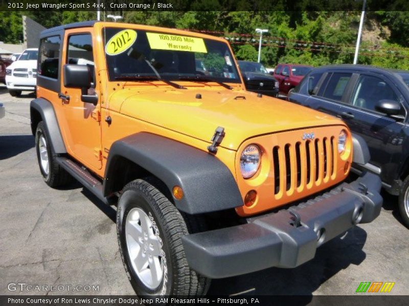 Crush Orange / Black 2012 Jeep Wrangler Sport S 4x4