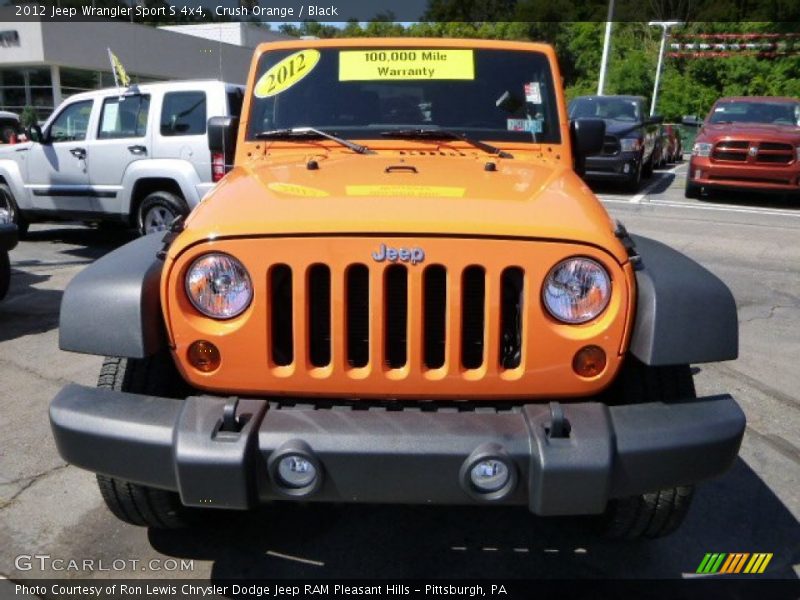 Crush Orange / Black 2012 Jeep Wrangler Sport S 4x4