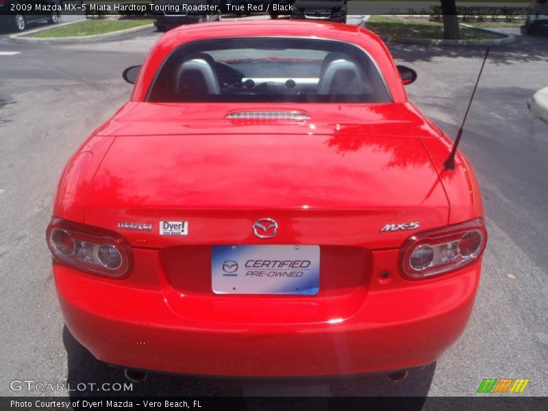 True Red / Black 2009 Mazda MX-5 Miata Hardtop Touring Roadster