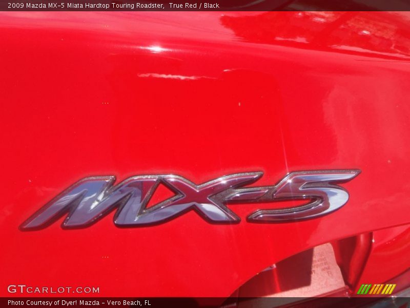 True Red / Black 2009 Mazda MX-5 Miata Hardtop Touring Roadster