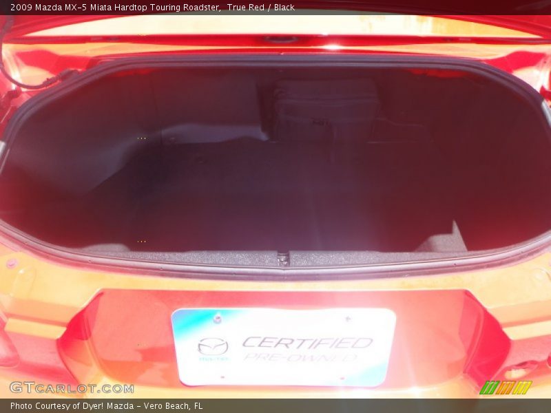 True Red / Black 2009 Mazda MX-5 Miata Hardtop Touring Roadster