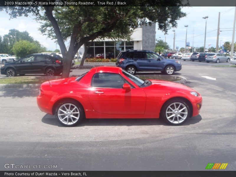 True Red / Black 2009 Mazda MX-5 Miata Hardtop Touring Roadster