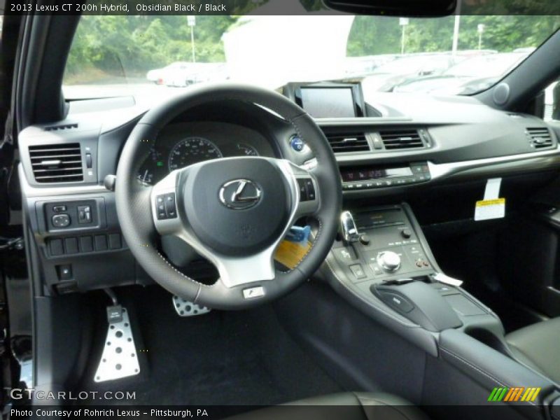 Obsidian Black / Black 2013 Lexus CT 200h Hybrid