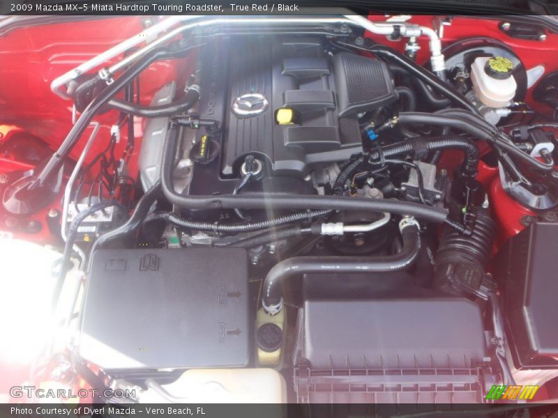True Red / Black 2009 Mazda MX-5 Miata Hardtop Touring Roadster