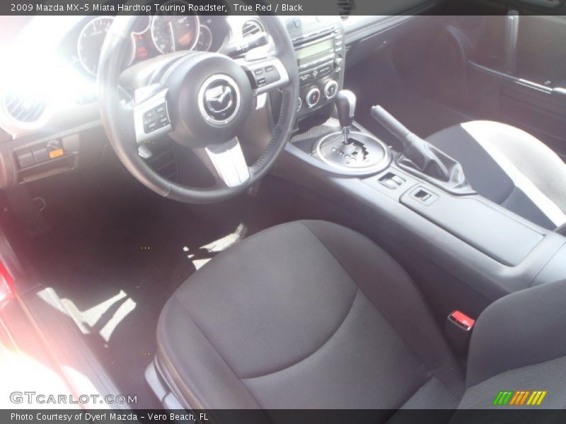 True Red / Black 2009 Mazda MX-5 Miata Hardtop Touring Roadster