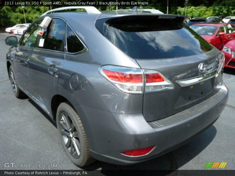 Nebula Gray Pearl / Black/Ebony Birds Eye Maple 2013 Lexus RX 350 F Sport AWD