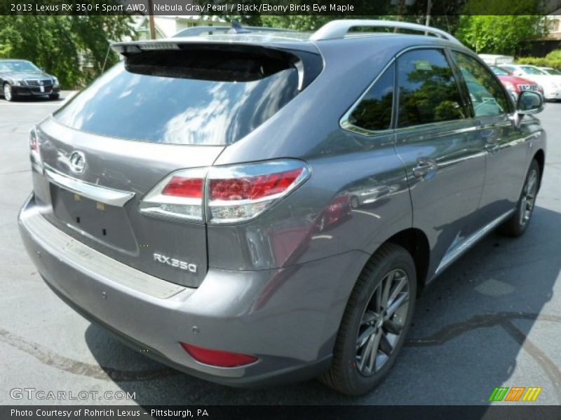 Nebula Gray Pearl / Black/Ebony Birds Eye Maple 2013 Lexus RX 350 F Sport AWD