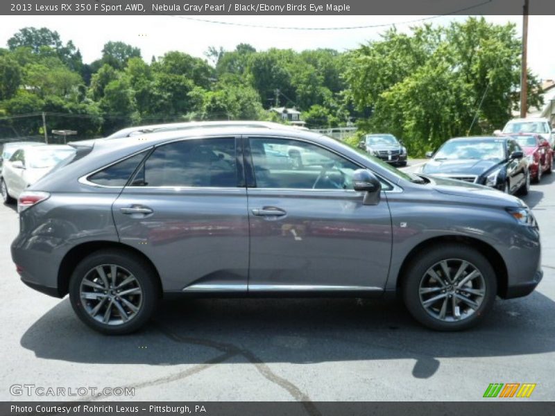 Nebula Gray Pearl / Black/Ebony Birds Eye Maple 2013 Lexus RX 350 F Sport AWD