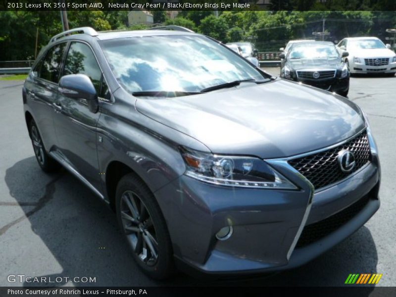 Nebula Gray Pearl / Black/Ebony Birds Eye Maple 2013 Lexus RX 350 F Sport AWD