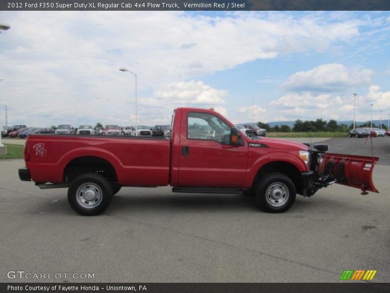 Vermillion Red / Steel 2012 Ford F350 Super Duty XL Regular Cab 4x4 Plow Truck