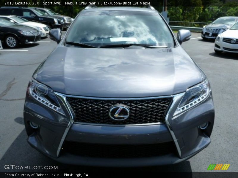 Nebula Gray Pearl / Black/Ebony Birds Eye Maple 2013 Lexus RX 350 F Sport AWD