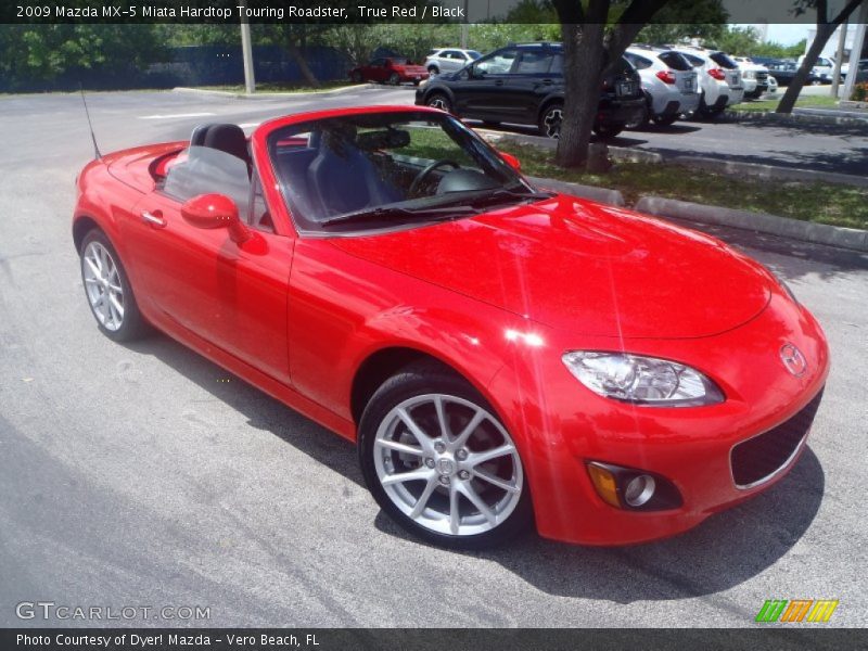 True Red / Black 2009 Mazda MX-5 Miata Hardtop Touring Roadster