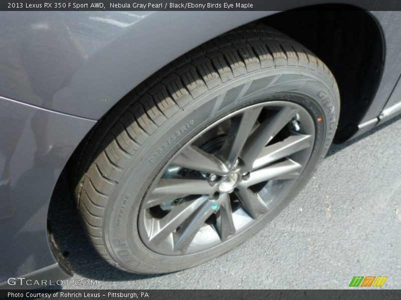 Nebula Gray Pearl / Black/Ebony Birds Eye Maple 2013 Lexus RX 350 F Sport AWD