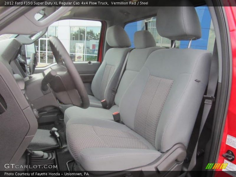  2012 F350 Super Duty XL Regular Cab 4x4 Plow Truck Steel Interior