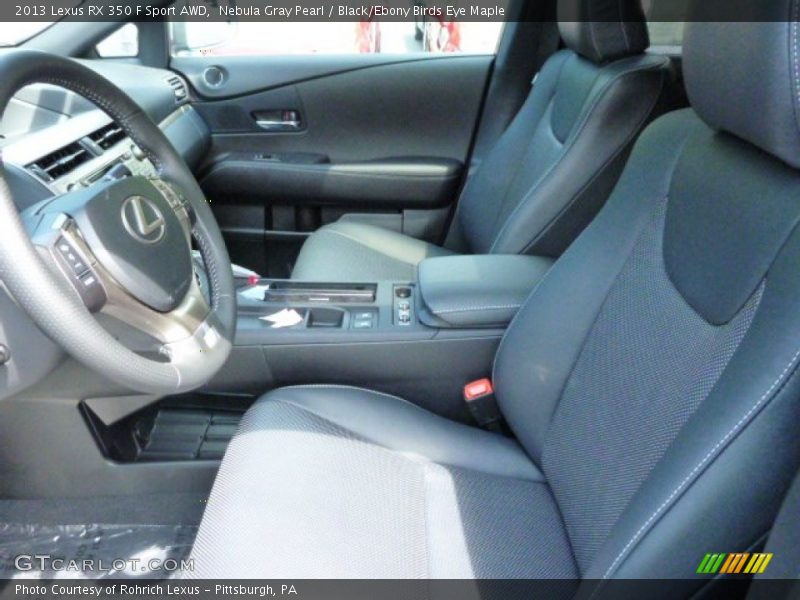 Nebula Gray Pearl / Black/Ebony Birds Eye Maple 2013 Lexus RX 350 F Sport AWD
