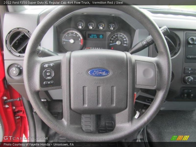  2012 F350 Super Duty XL Regular Cab 4x4 Plow Truck Steering Wheel