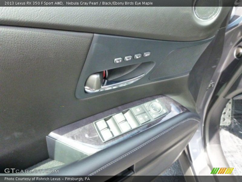 Nebula Gray Pearl / Black/Ebony Birds Eye Maple 2013 Lexus RX 350 F Sport AWD
