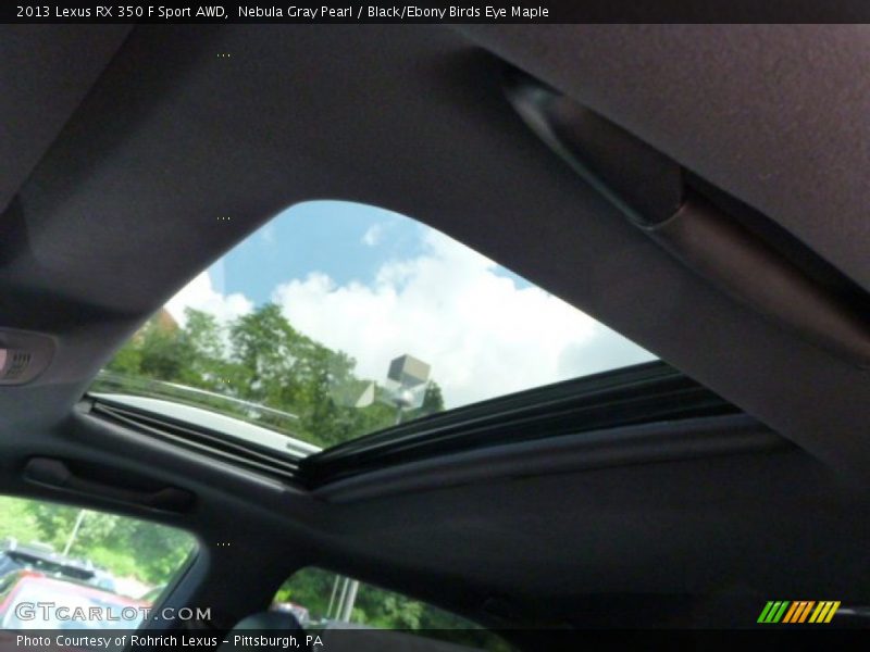 Nebula Gray Pearl / Black/Ebony Birds Eye Maple 2013 Lexus RX 350 F Sport AWD