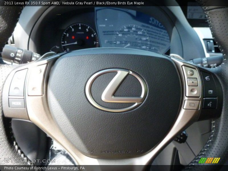 Nebula Gray Pearl / Black/Ebony Birds Eye Maple 2013 Lexus RX 350 F Sport AWD