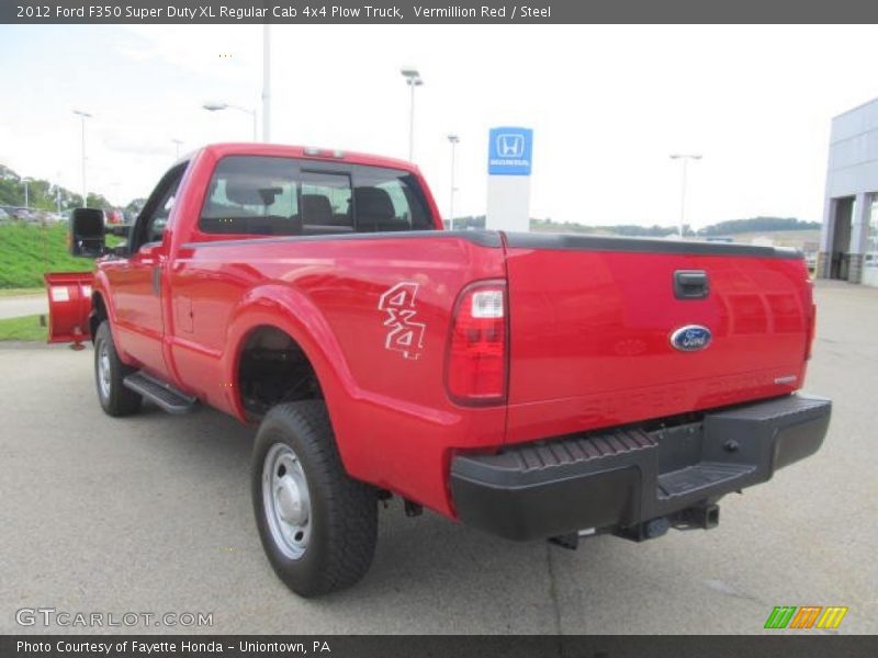 Vermillion Red / Steel 2012 Ford F350 Super Duty XL Regular Cab 4x4 Plow Truck