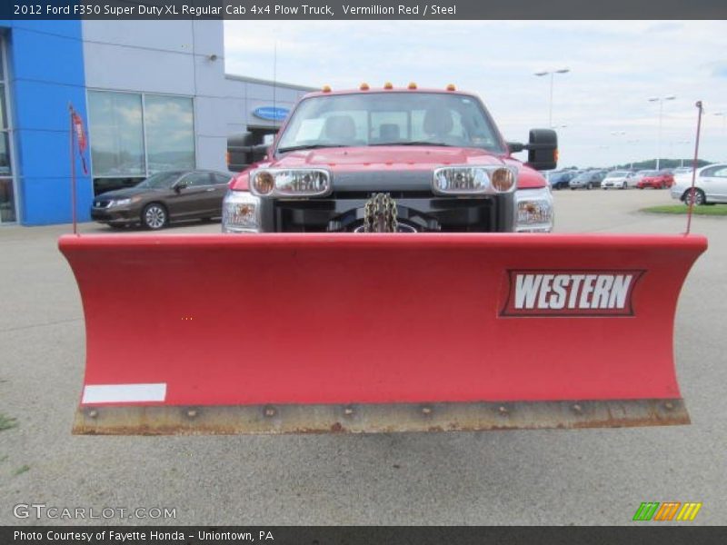 Vermillion Red / Steel 2012 Ford F350 Super Duty XL Regular Cab 4x4 Plow Truck