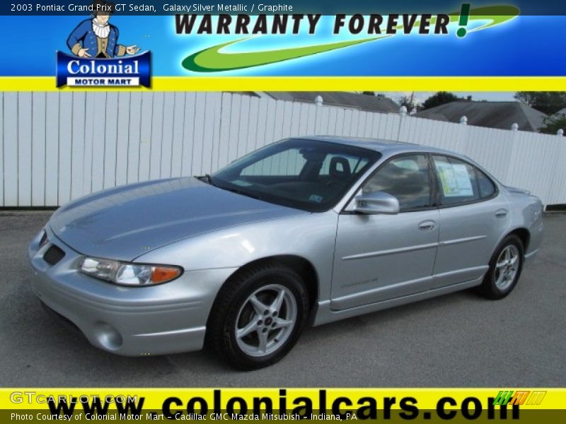 Galaxy Silver Metallic / Graphite 2003 Pontiac Grand Prix GT Sedan