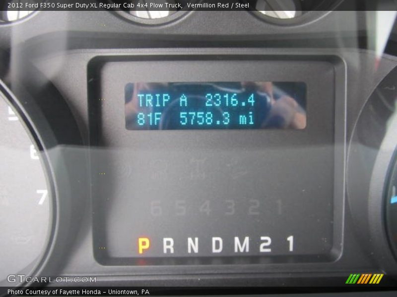 Vermillion Red / Steel 2012 Ford F350 Super Duty XL Regular Cab 4x4 Plow Truck