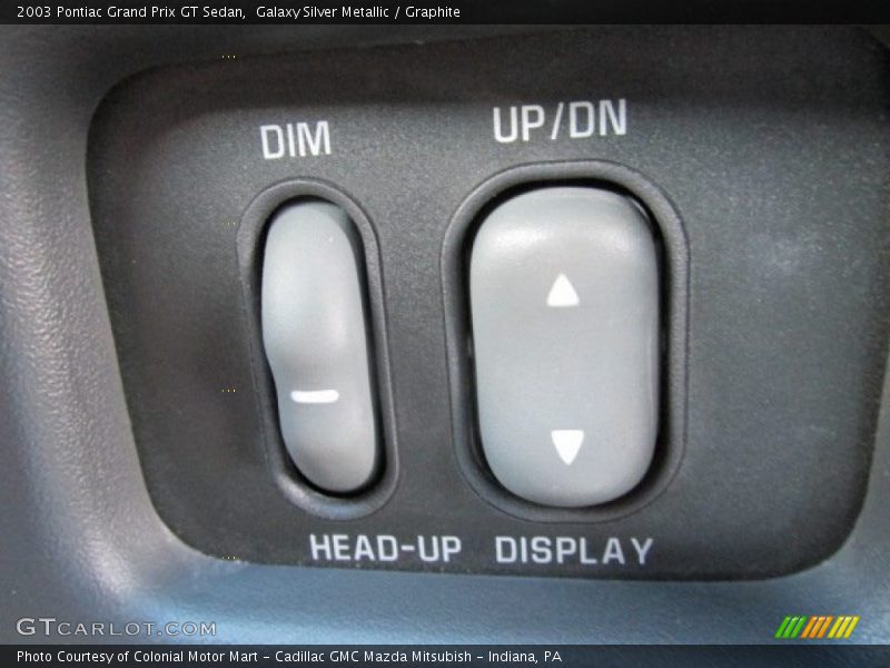 Controls of 2003 Grand Prix GT Sedan