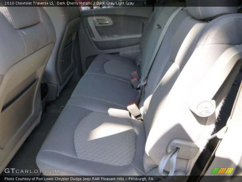 Dark Cherry Metallic / Dark Gray/Light Gray 2010 Chevrolet Traverse LS