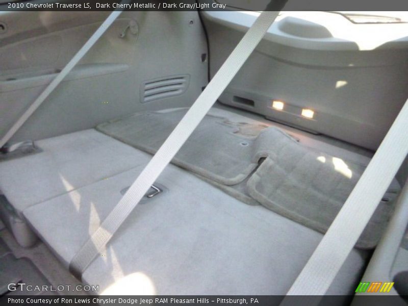 Dark Cherry Metallic / Dark Gray/Light Gray 2010 Chevrolet Traverse LS