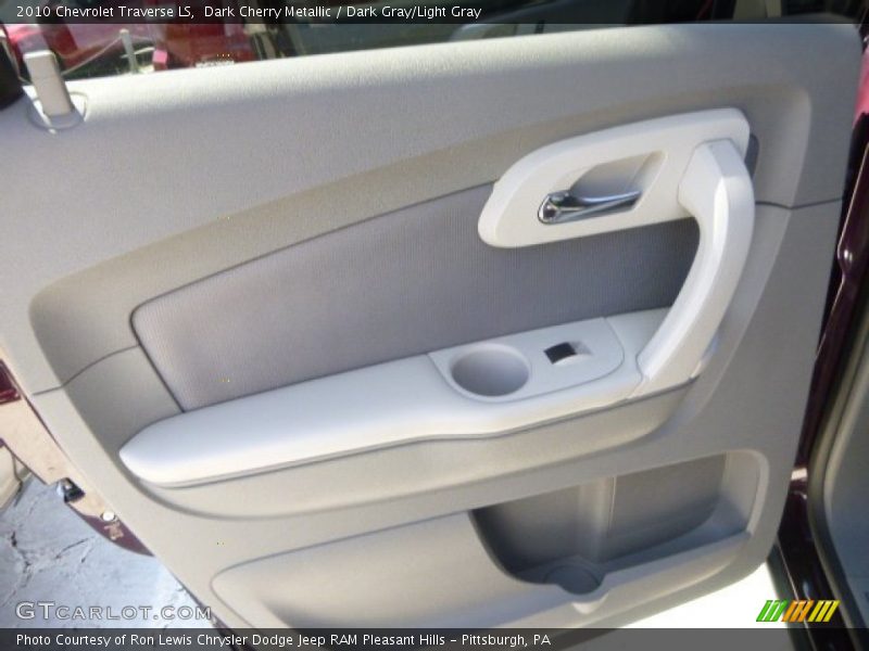 Dark Cherry Metallic / Dark Gray/Light Gray 2010 Chevrolet Traverse LS