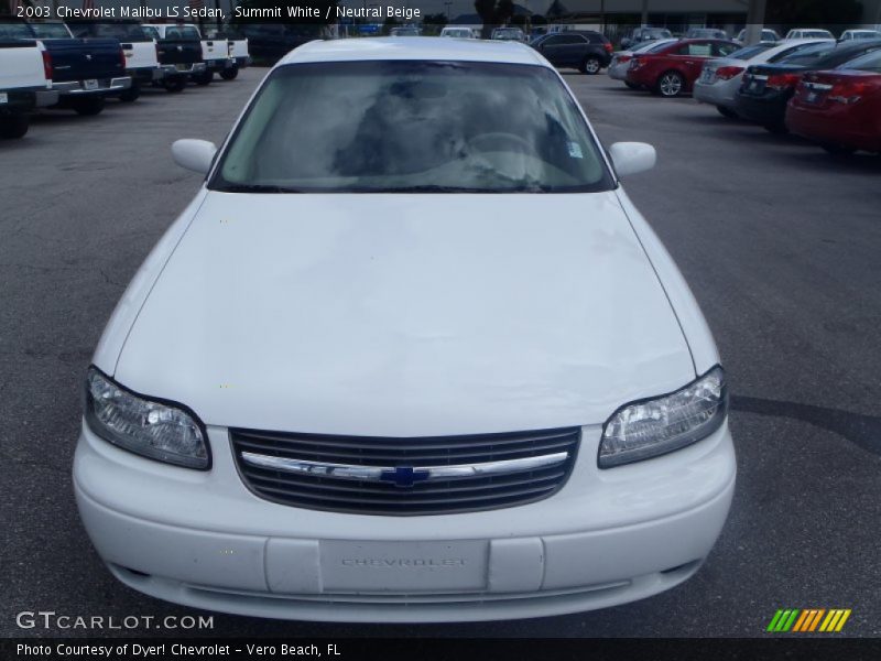 Summit White / Neutral Beige 2003 Chevrolet Malibu LS Sedan
