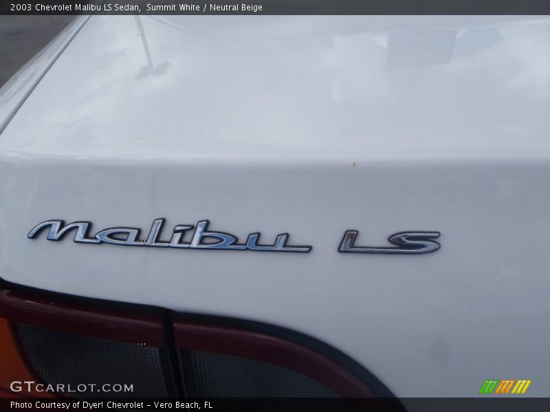 Summit White / Neutral Beige 2003 Chevrolet Malibu LS Sedan